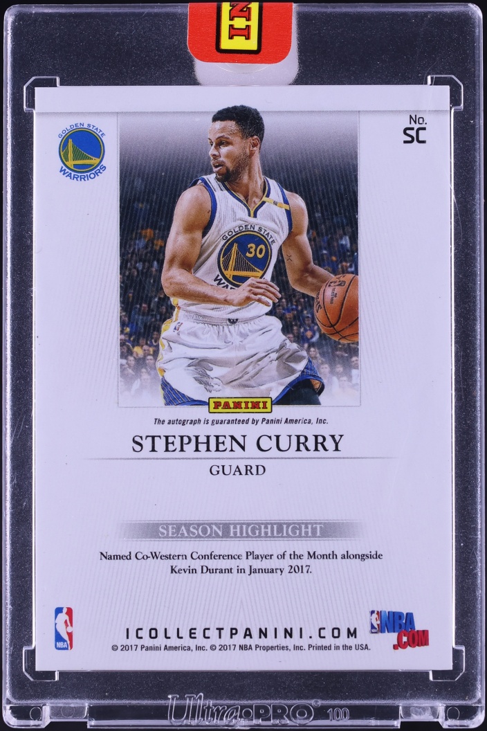 2016 Panini Private Signings Rapture Stephen Curry AUTO 1/1 #SC