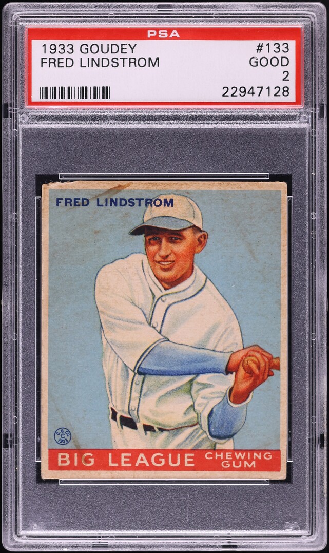1933 Goudey Fred Lindstrom #133 PSA 2 GD