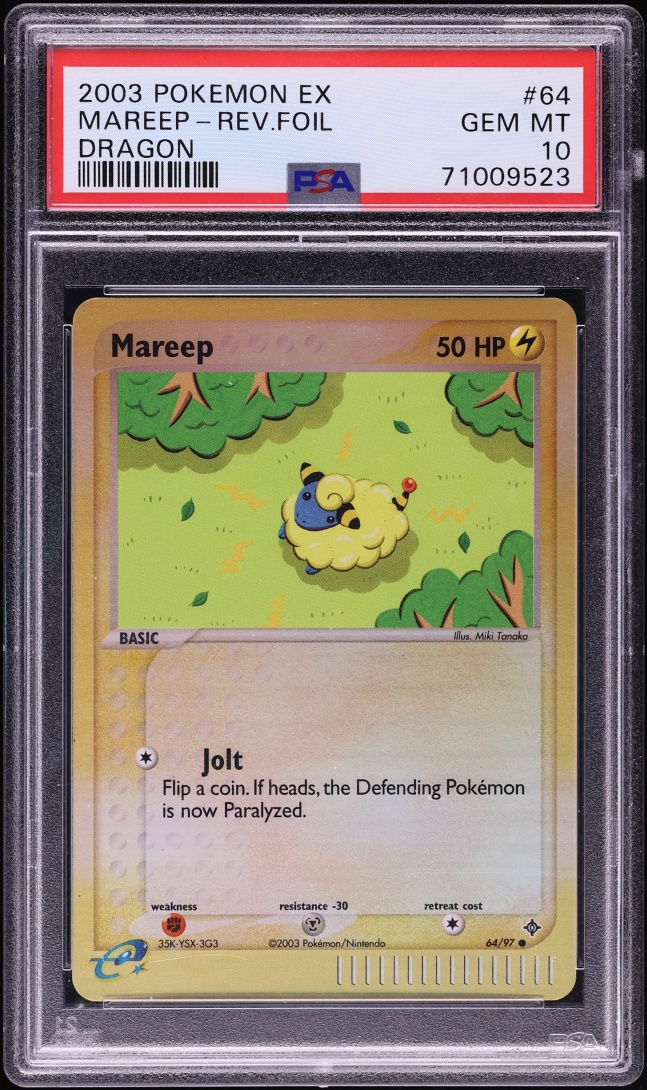 2003 Pokemon EX Dragon Reverse Holo Mareep #64 PSA 10 GEM MINT