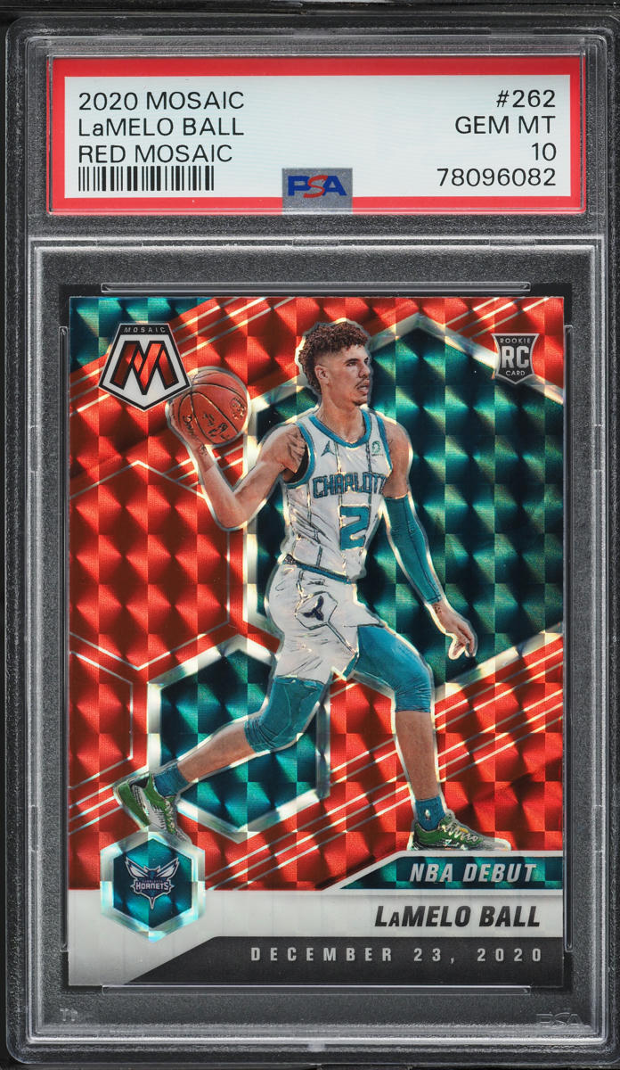 2020 Panini Mosaic Red Mosaic LaMelo Ball ROOKIE #262 PSA 10 GEM MINT