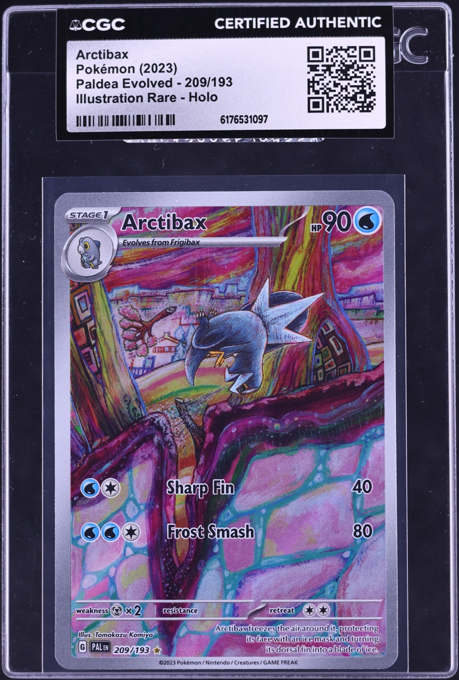 2023 Pokemon Scarlet & Violet Paldea Evolved IR Arctibax #209 CGC AUTH