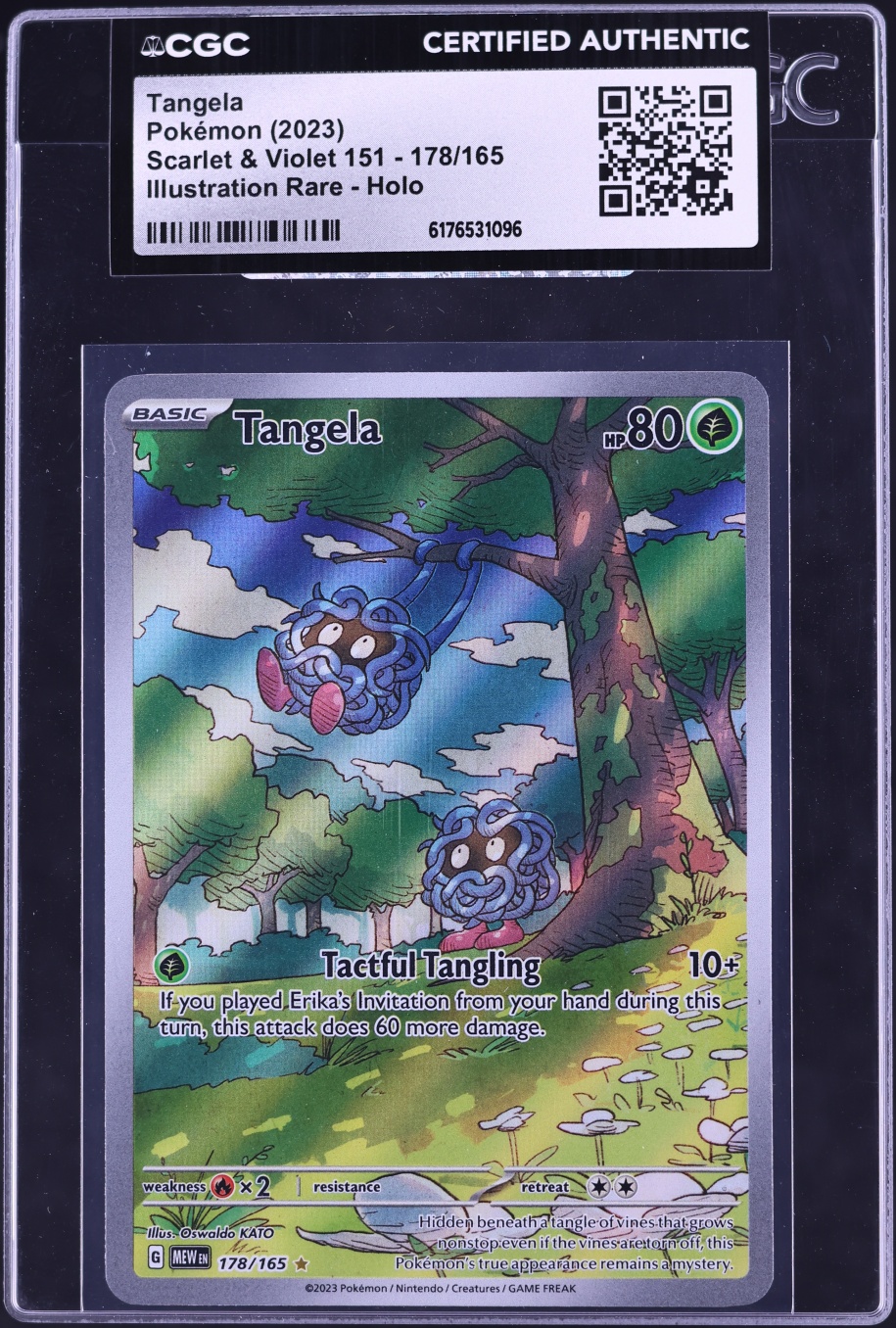 2023 Pokemon Scarlet & Violet 151 IR Tangela #178 CGC AUTH