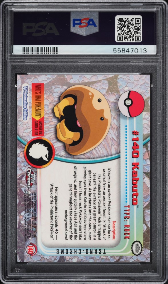 2000 Topps Chrome Pokemon Series 2 Tekno Kabuto #140 PSA 10 GEM MINT