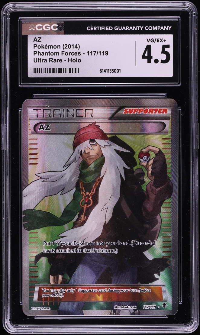 2014 Pokemon Phantom Forces Ultra Rare Holo AZ #117 CGC 4.5 VGEX+