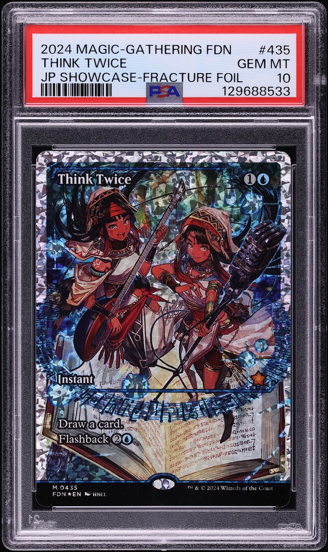 2024 Magic The Gathering MTG Foundations Japan Showcase Fracture Foil Think Twice #0435 PSA 10