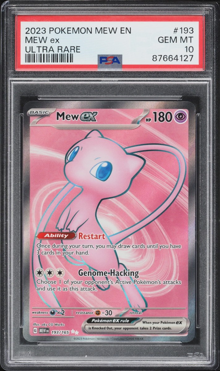 2023 Pokemon Scarlet & Violet 151 Full Art Mew EX #193 PSA 10 GEM MINT
