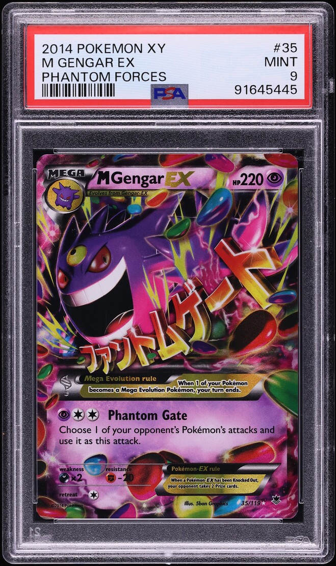 2014 Pokemon XY Phantom Forces Holo M Gengar EX #35 PSA 9 MINT