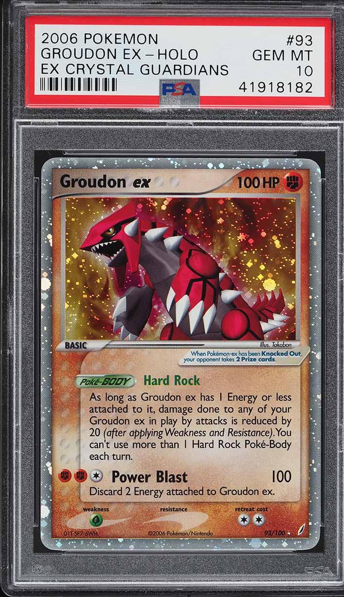 2006 Pokemon EX Crystal Guardians Holo Groudon ex #93 PSA 10 GEM MINT