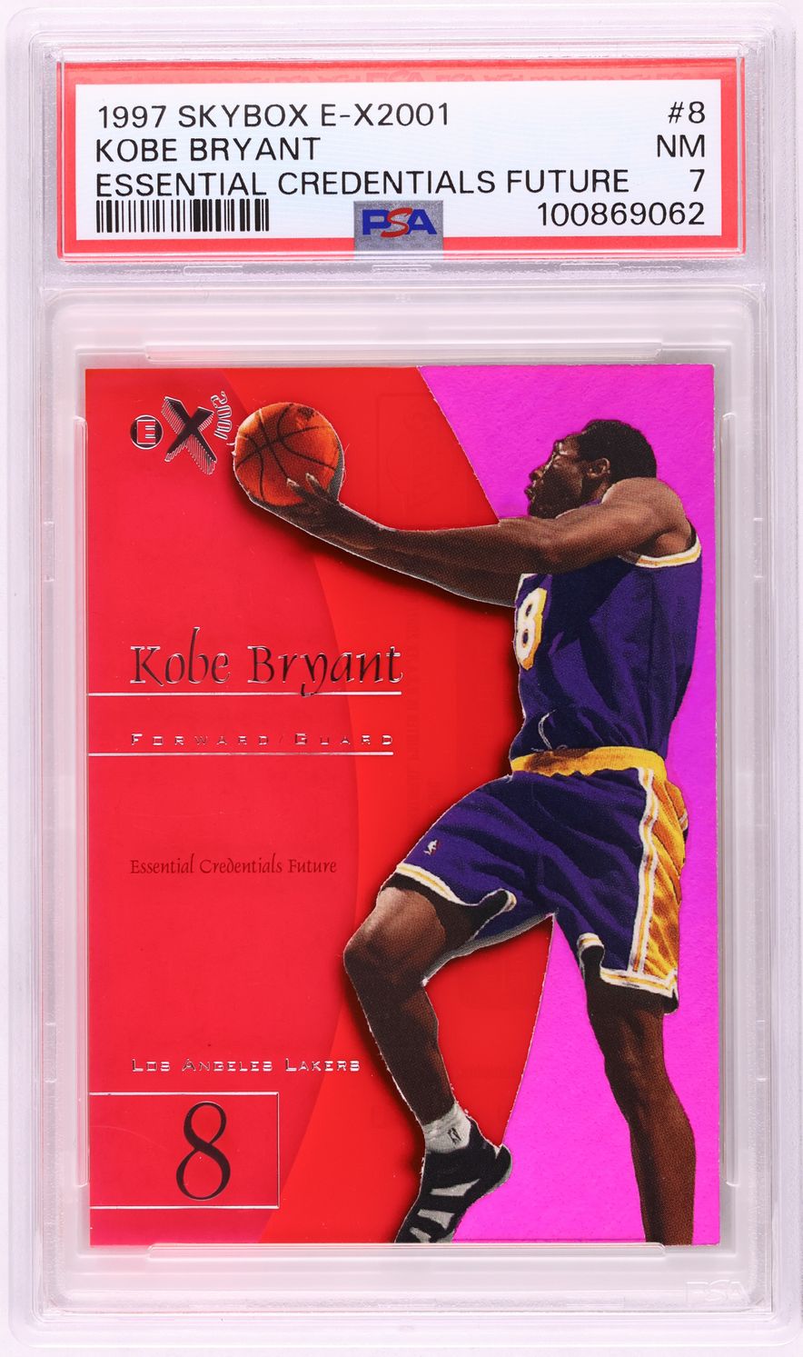 1997 Skybox E-X2001 Essential Credentials Future Kobe Bryant /73 #8 PSA 7 NRMT