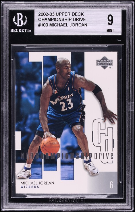 2002 Upper Deck Championship Drive Michael Jordan #100 BGS 9 MINT