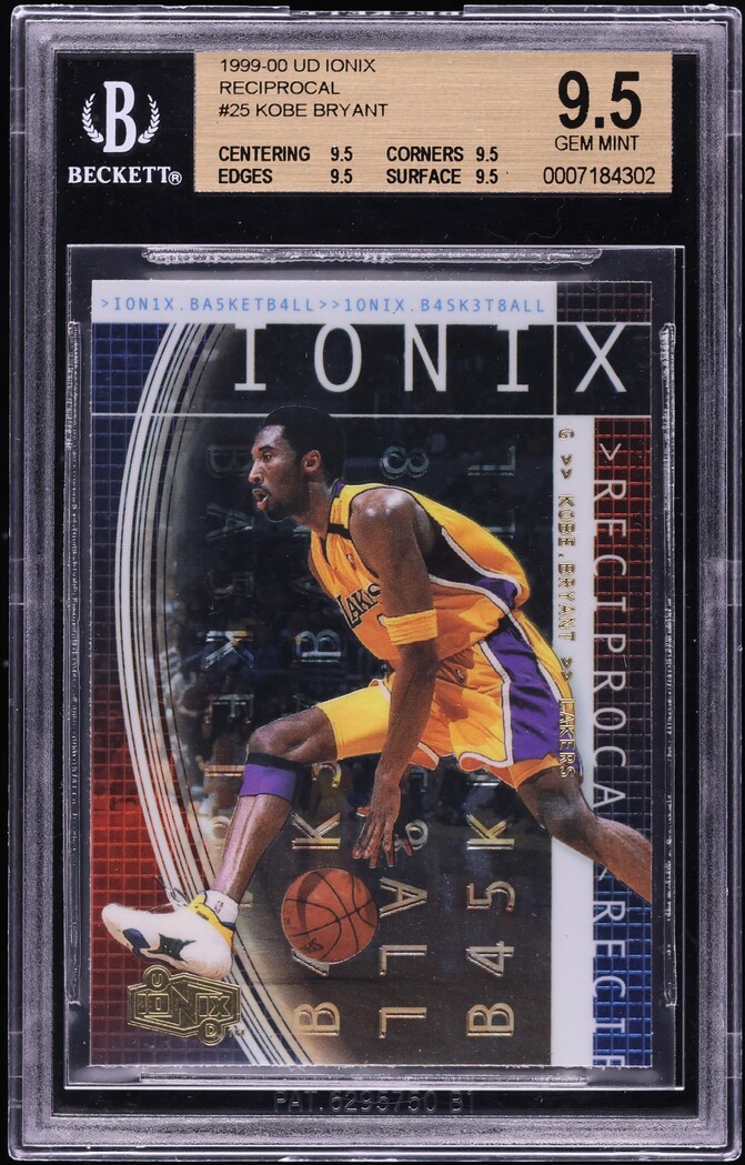 1999 Upper Deck Ionix Reciprocal Kobe Bryant #25 BGS 9.5 GEM MINT