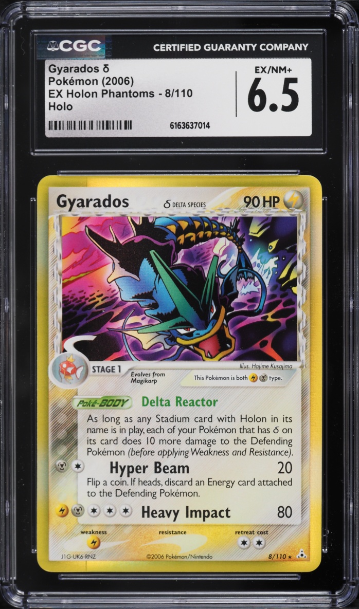 2006 Pokemon EX Holon Phantoms Holo Gyarados #8 CGC 6.5 EXMT+