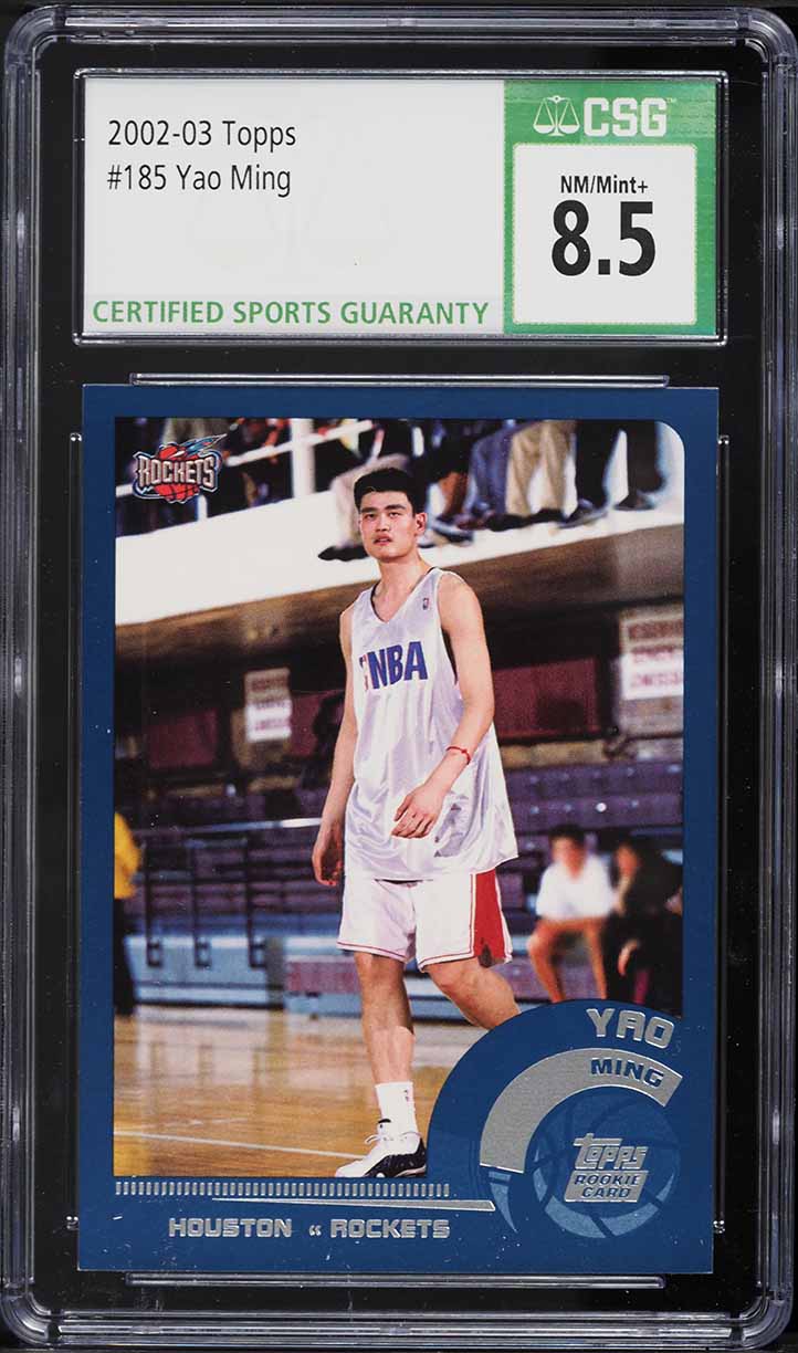 2002 Topps Basketball Yao Ming ROOKIE #185 CSG 8.5 NM-MT+
