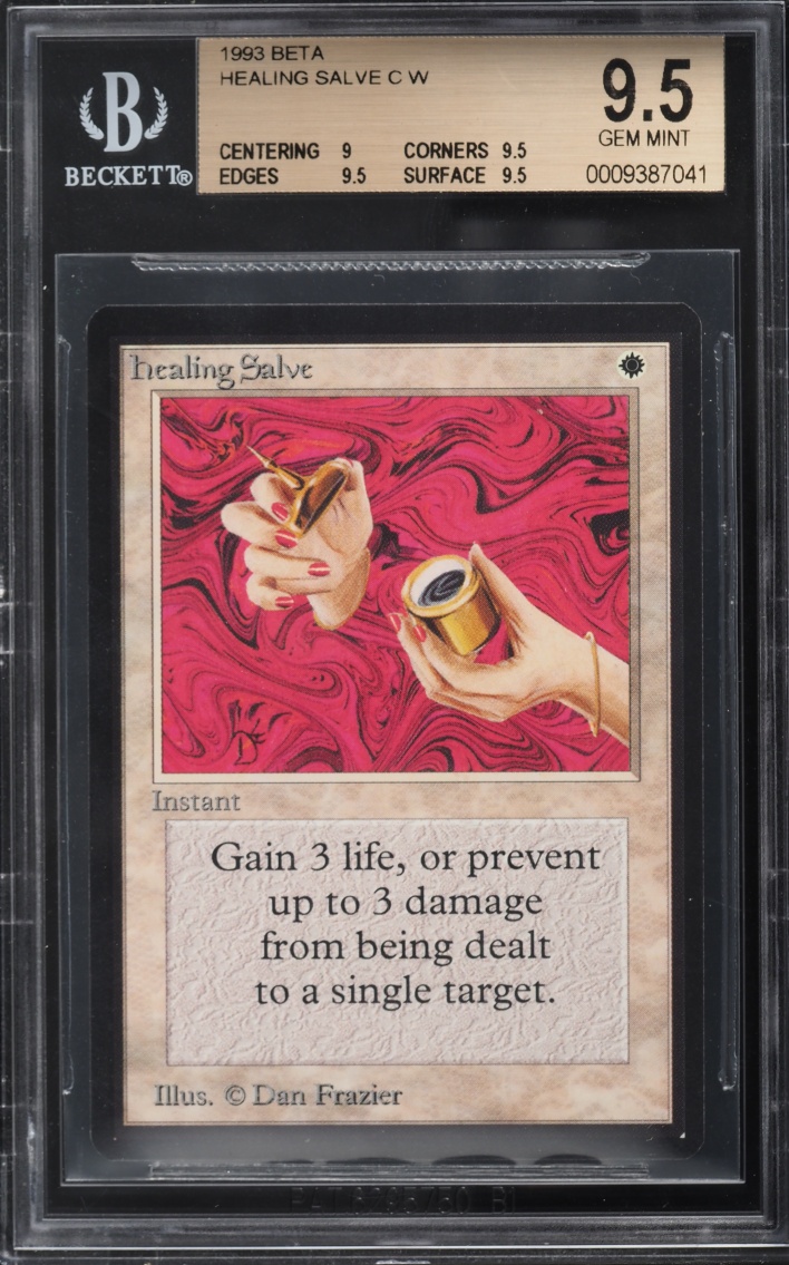 1993 Magic The Gathering MTG Beta Healing Salve BGS 9.5 GEM MINT