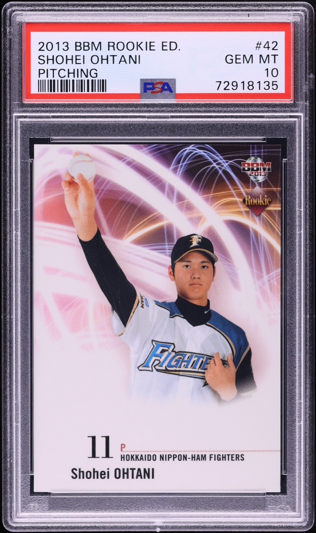 2013 BBM Japan Edition Pitching Shohei Ohtani ROOKIE #42 PSA 10 GEM MINT