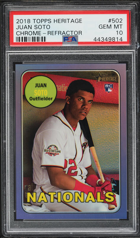 2018 Bowman's Best Refractor Juan Soto ROOKIE #29 PSA 10 GEM MINT