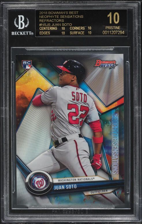 その他 2018 Bowman's B Perfomer Juan Soto PSA10 2018 Bowman's Best Refractor Juan Soto ROOKIE #29 PSA 10 GEM MINT