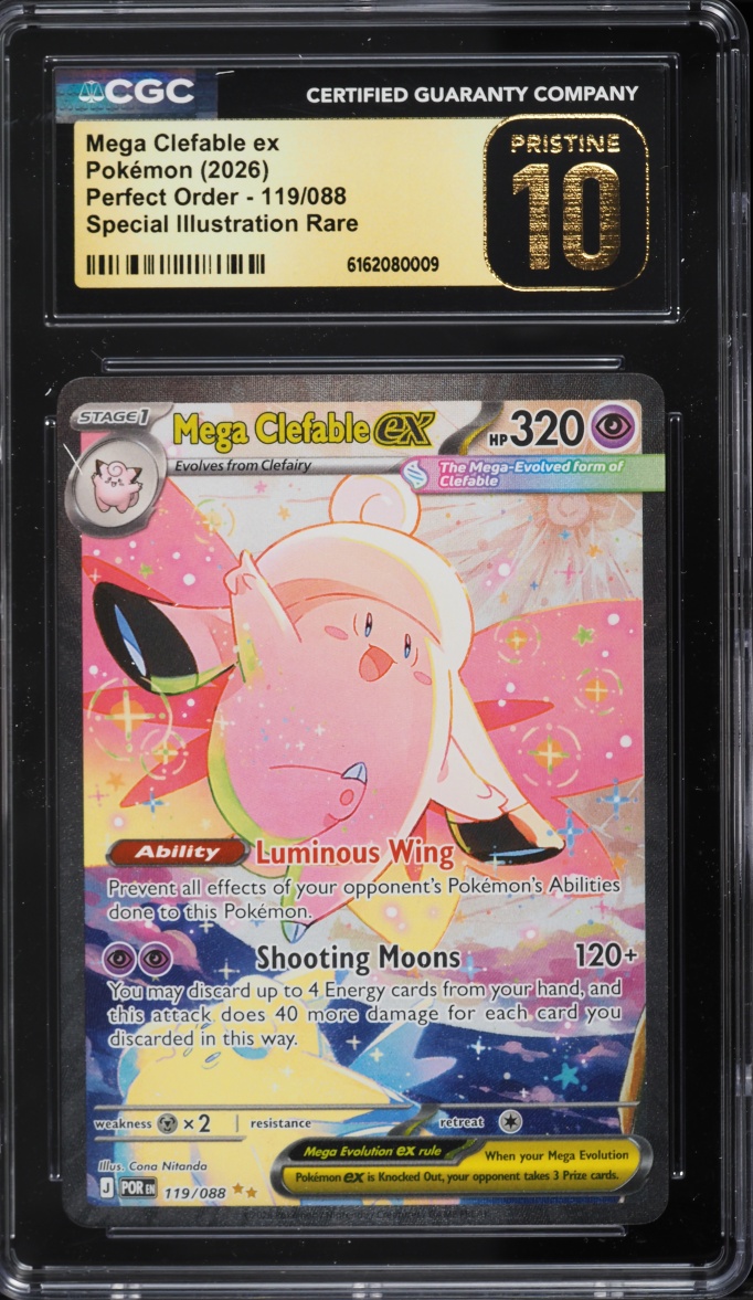 2026 Pokemon Mega Evolution Perfect Order SIR Mega Clefable Ex #119 CGC 10 PRISTINE