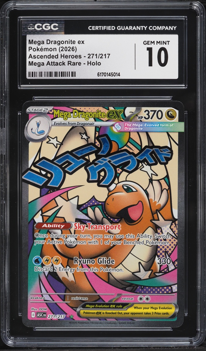 2026 Pokemon Mega Evolution Ascended Heroes MA Mega Dragonite ex #271 CGC 10 GEM MINT