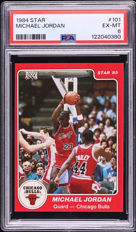 1984 Star Basketball Michael Jordan ROOKIE #101 PSA 6 EXMT