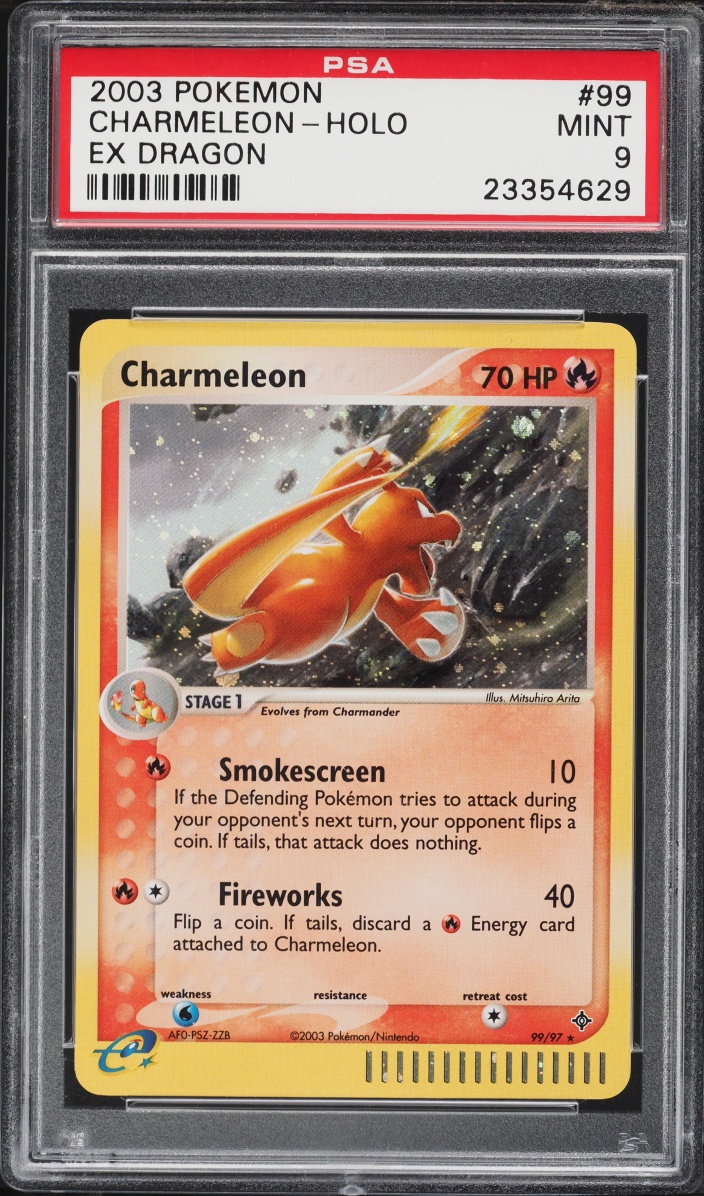 2003 Pokemon EX Dragon Holo Charmeleon #99 PSA 9 MINT