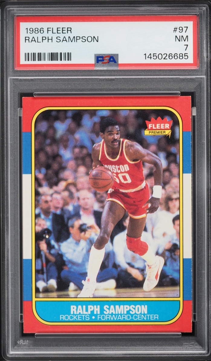 1986 Fleer Basketball Ralph Sampson ROOKIE #97 PSA 7 NRMT