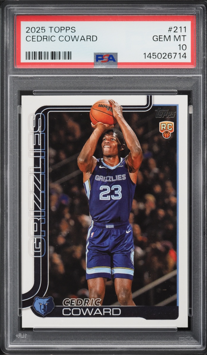 2025 Topps Basketball Cedric Coward ROOKIE #211 PSA 10 GEM MINT