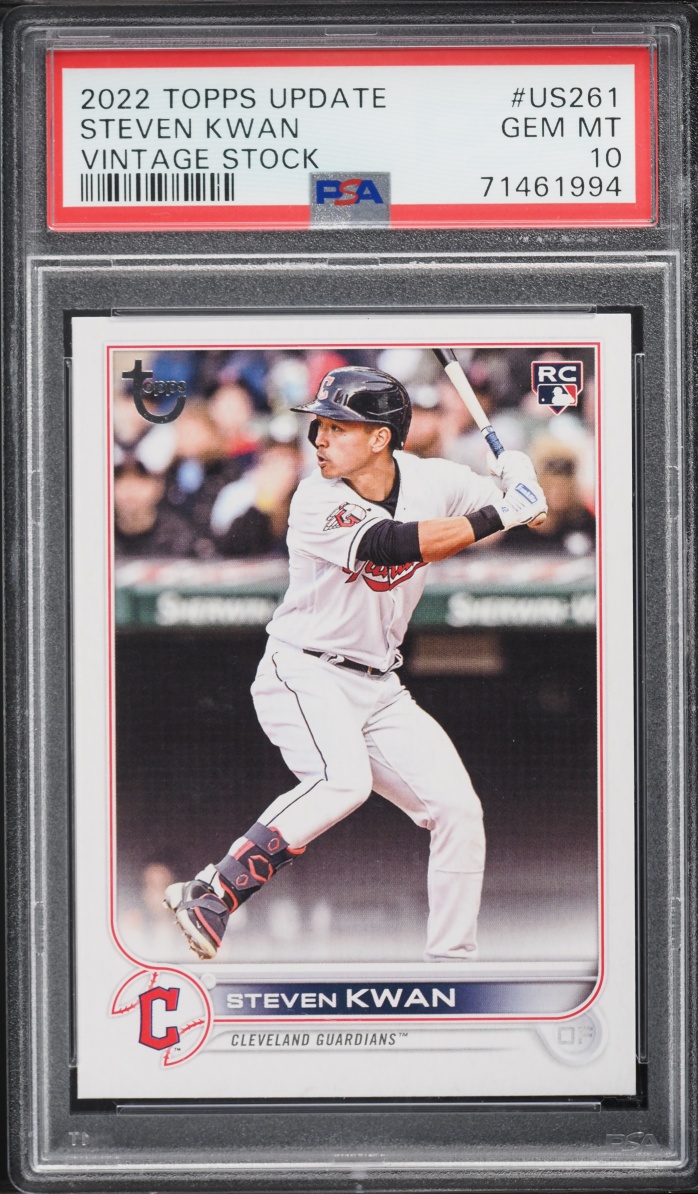 2022 Topps Update Vintage Stock Steven Kwan ROOKIE /99 #US261 PSA 10 GEM MINT