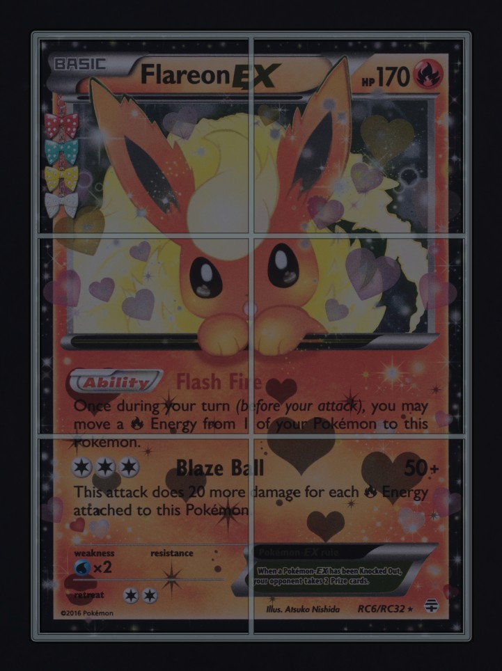 2016 Pokemon XY Generations Radiant Collection Holo Flareon EX #RC6 MBA AUTH