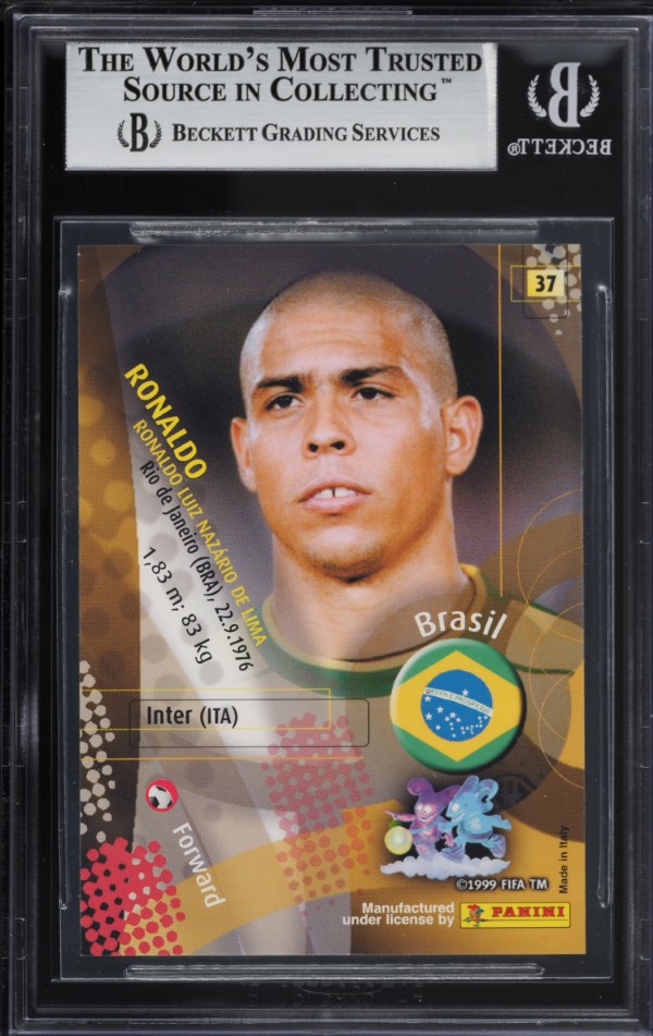 2002 Panini World Cup Korea Japan Ronaldo #37 BGS 8.5 NM-MT+