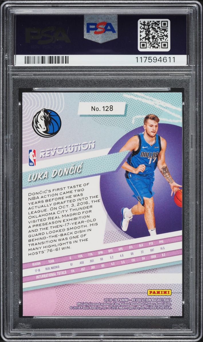 2018 Panini Revolution Luka Doncic ROOKIE #128 PSA 9 MINT