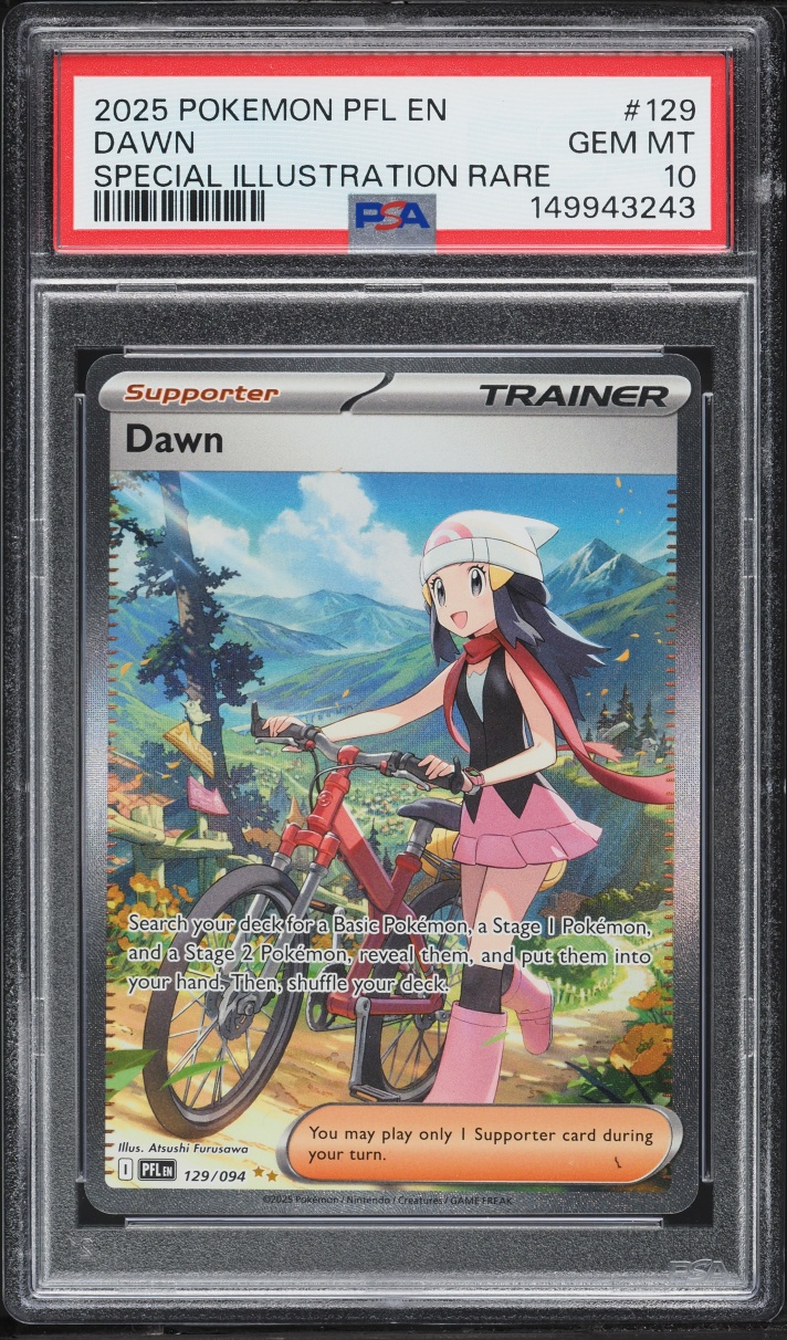 2025 Pokemon Mega Evolution Phantasmal Flames SIR Dawn #129 PSA 10 GEM MINT