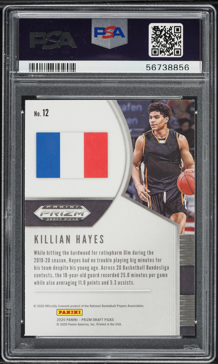 2020 Panini Prizm Draft Picks Killian Hayes ROOKIE #12 PSA 10 GEM MINT