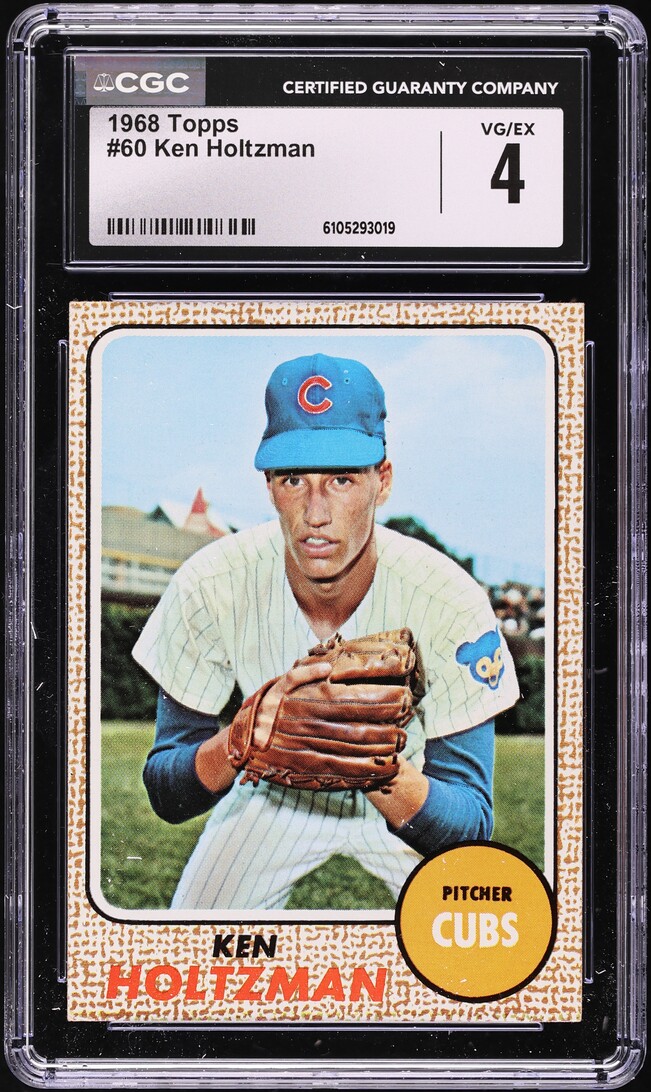 1968 Topps Ken Holtzman #60 CGC 4 VGEX