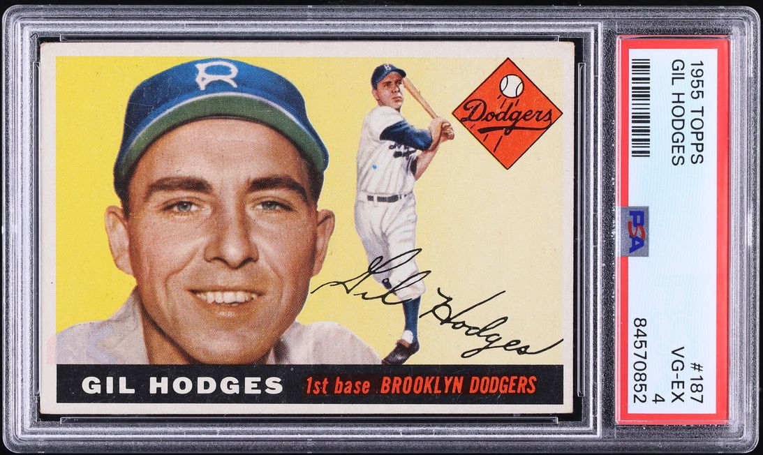 1955 Topps Gil Hodges #187 PSA 4 VGEX