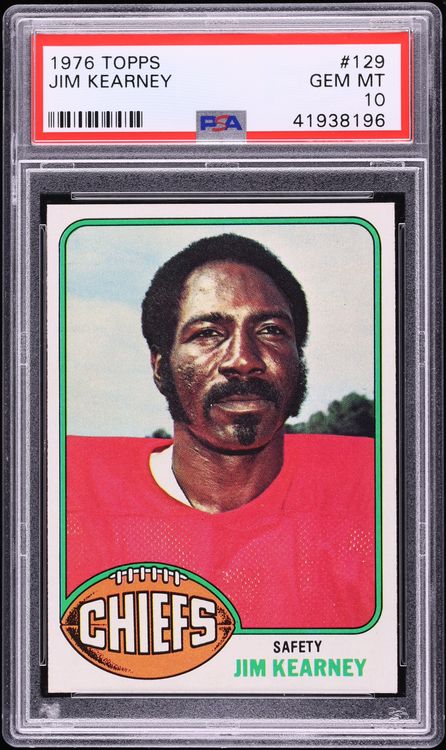 1976 Topps Football Jim Kearney #129 PSA 10 GEM MINT