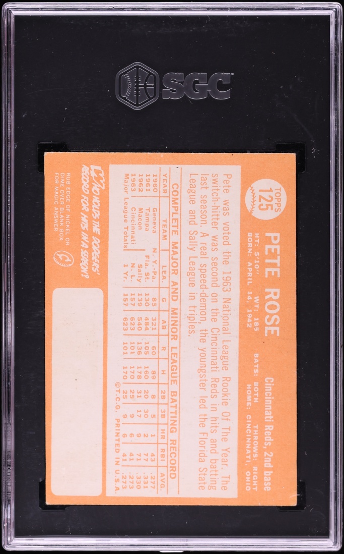 1964 Topps Pete Rose #125 SGC 5.5 EX+
