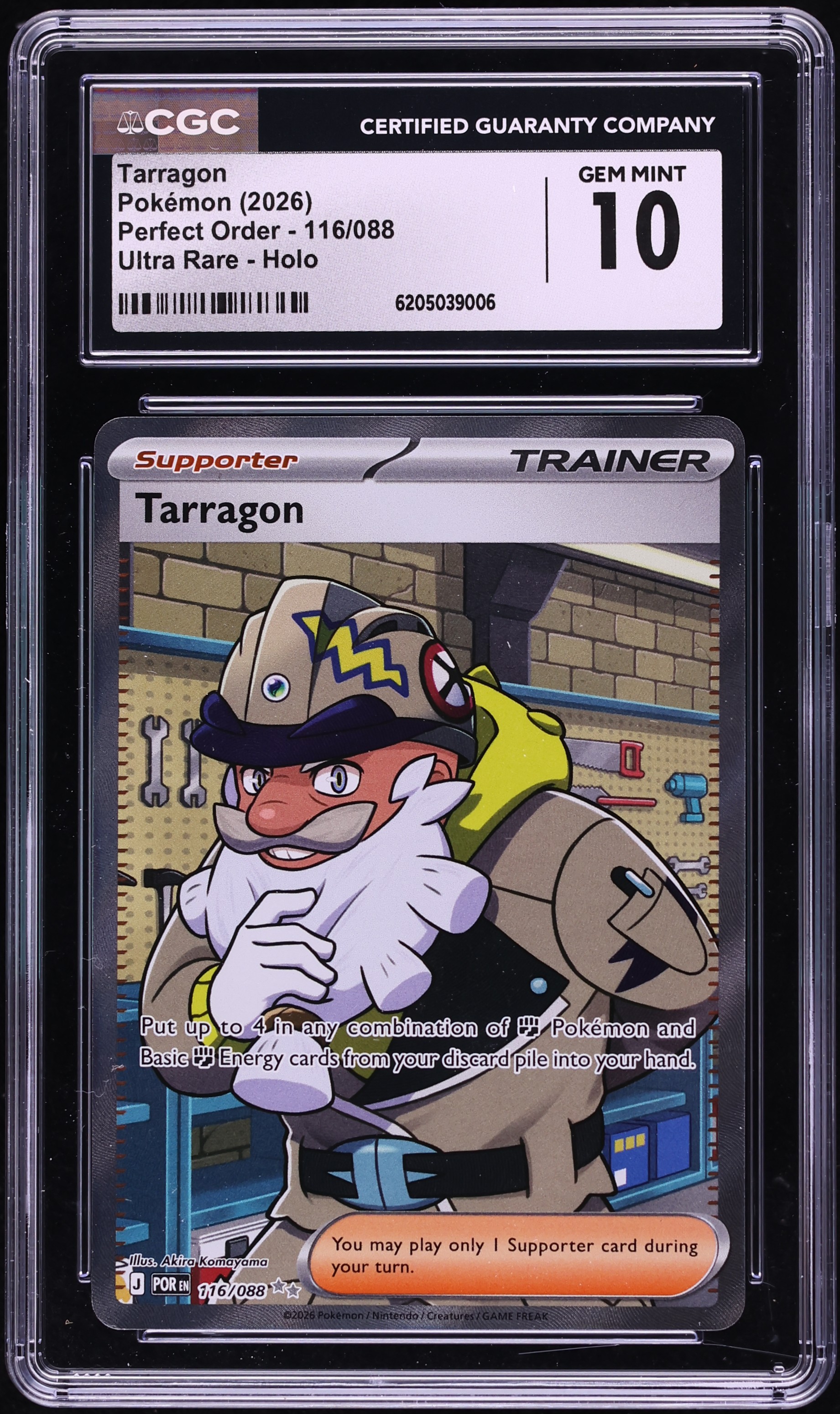 2026 Pokemon Mega Evolution Perfect Order Full Art Tarragon #116 CGC 10 GEM MINT
