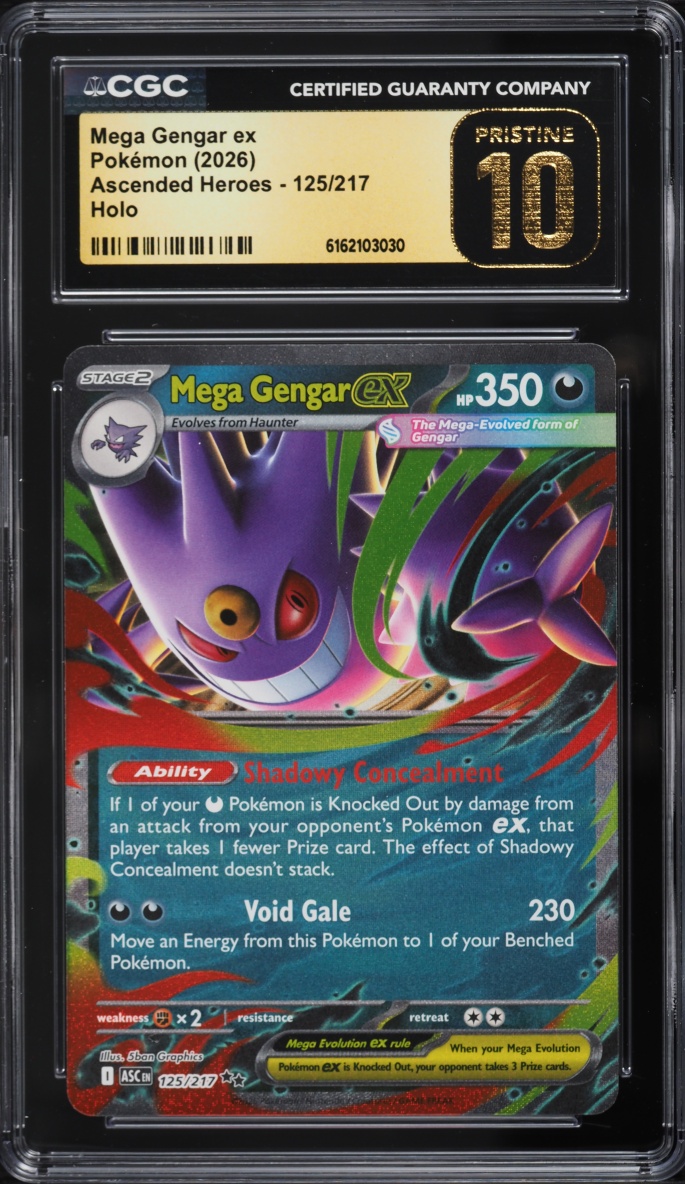 2026 Pokemon Mega Evolution Ascended Heroes Holo Mega Gengar ex #125 CGC 10 PRISTINE