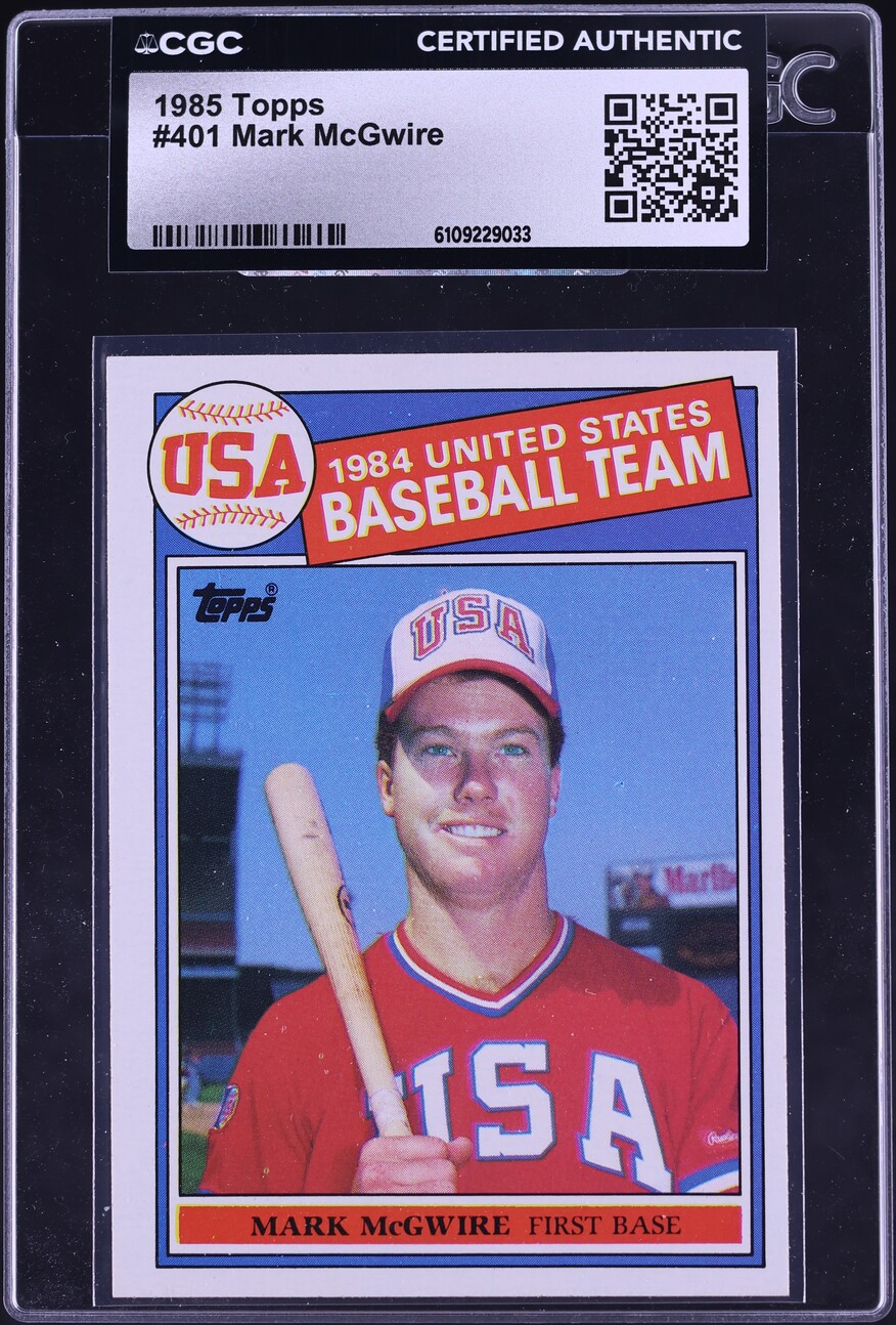 1985 Topps Mark McGwire ROOKIE #401 CGC AUTH