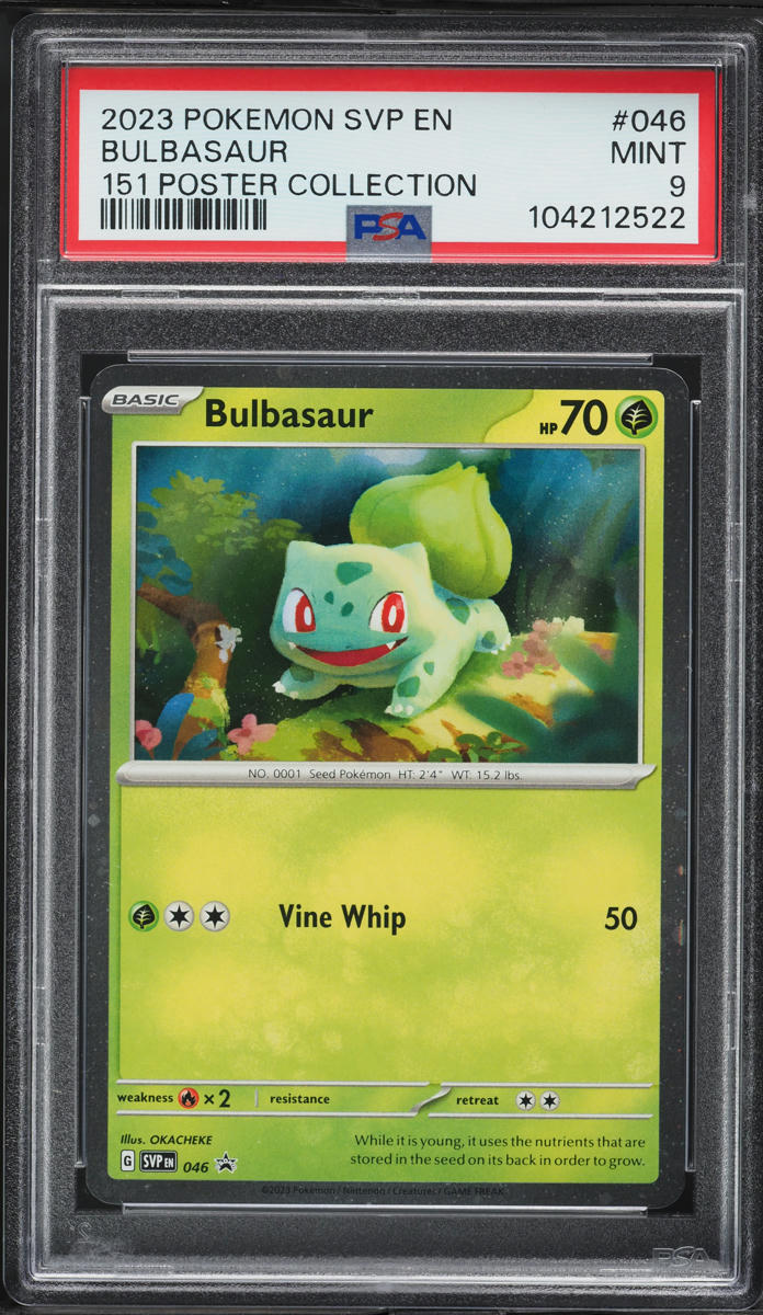 2023 Pokemon SV 151 Black Star Promo Poster Collection Bulbasaur #046 PSA 9 MINT