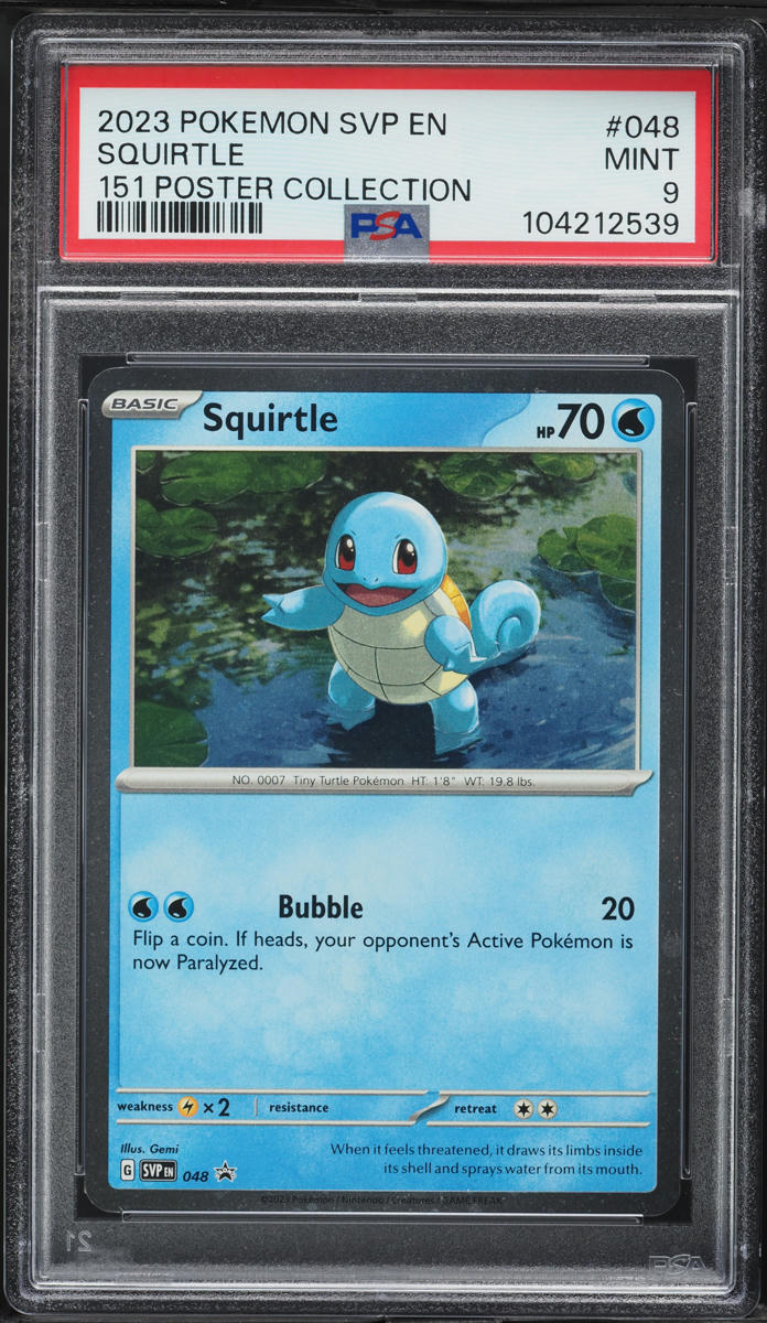 2023 Pokemon SV Black Star Promo Poster Collection Squirtle #48 PSA 9 MINT