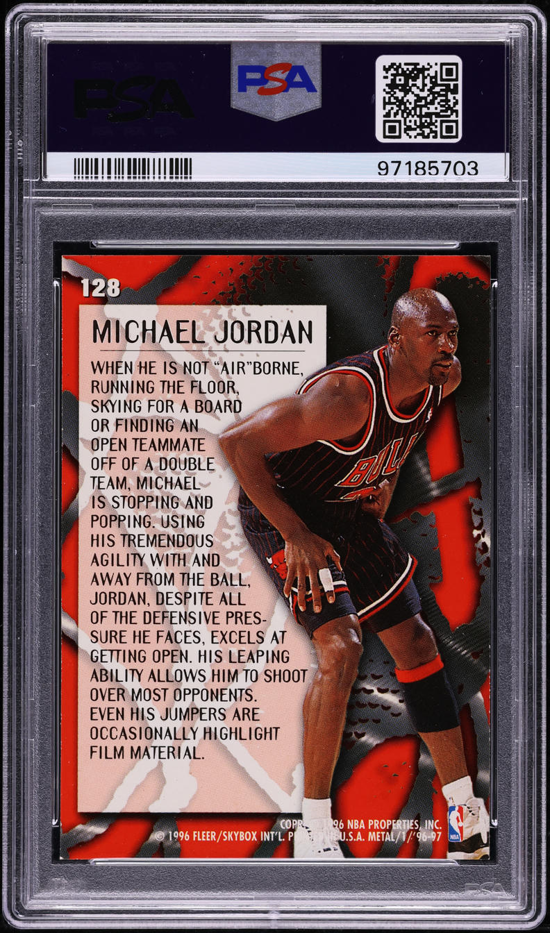 1996 Metal Metalized Michael Jordan #128 PSA 4 VGEX