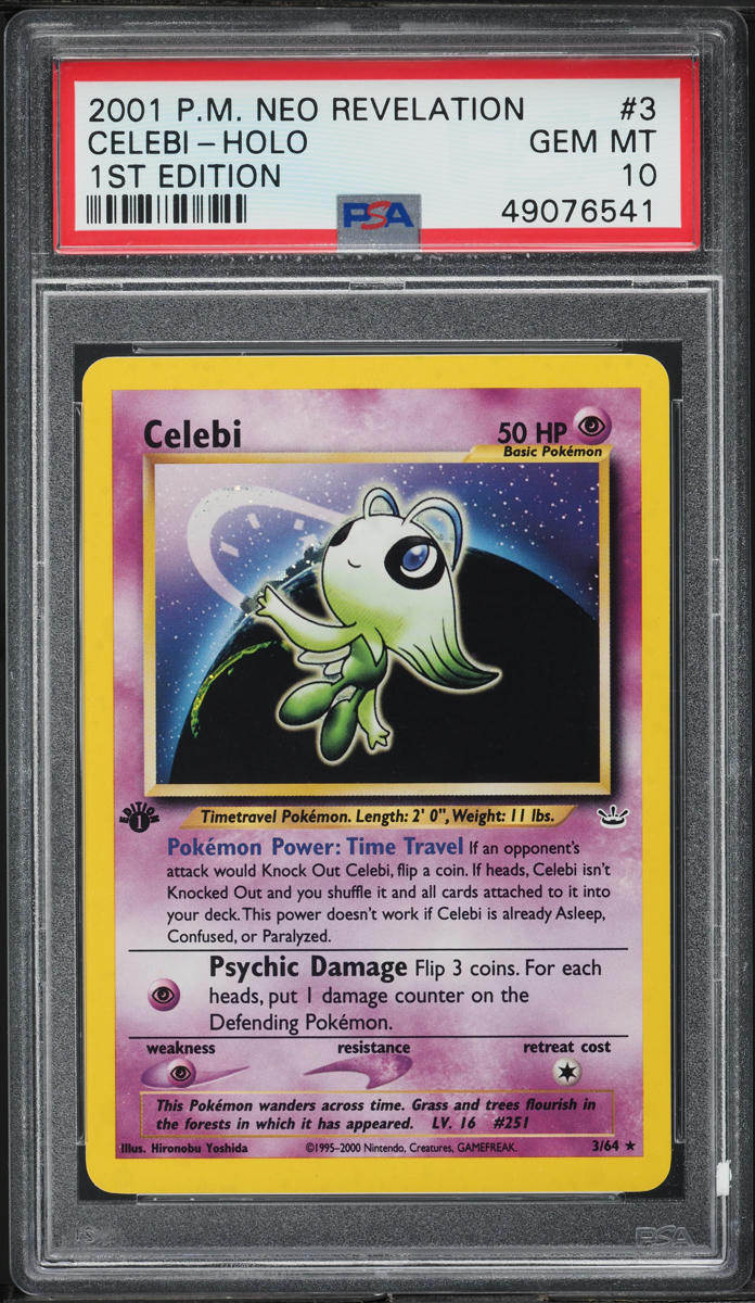 2001 Pokemon Neo Revelation 1st Edition Holo Celebi #3 PSA 10 GEM MINT