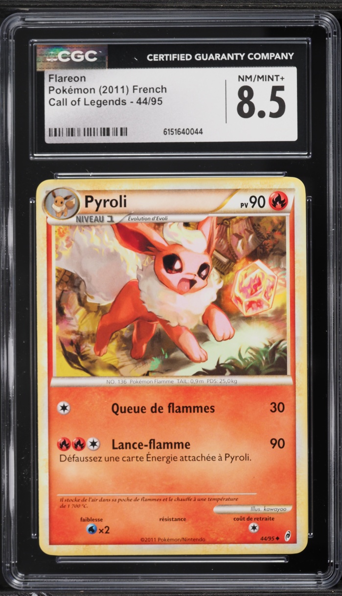 2011 Pokemon French Call Of Legends Flareon #44 CGC 8.5 NM-MT+