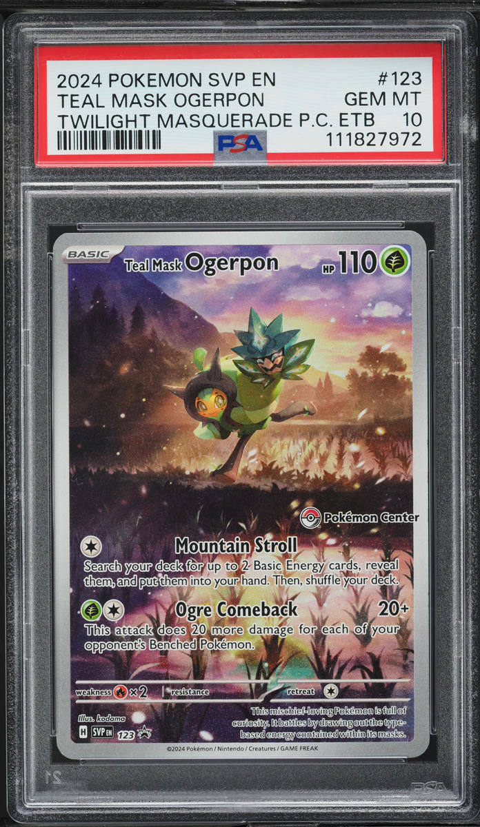 2024 Pokemon Scarlet & Violet Promo Twilight Masquerade ETB Teal Mask Ogerpon #123 PSA 10 GEM
