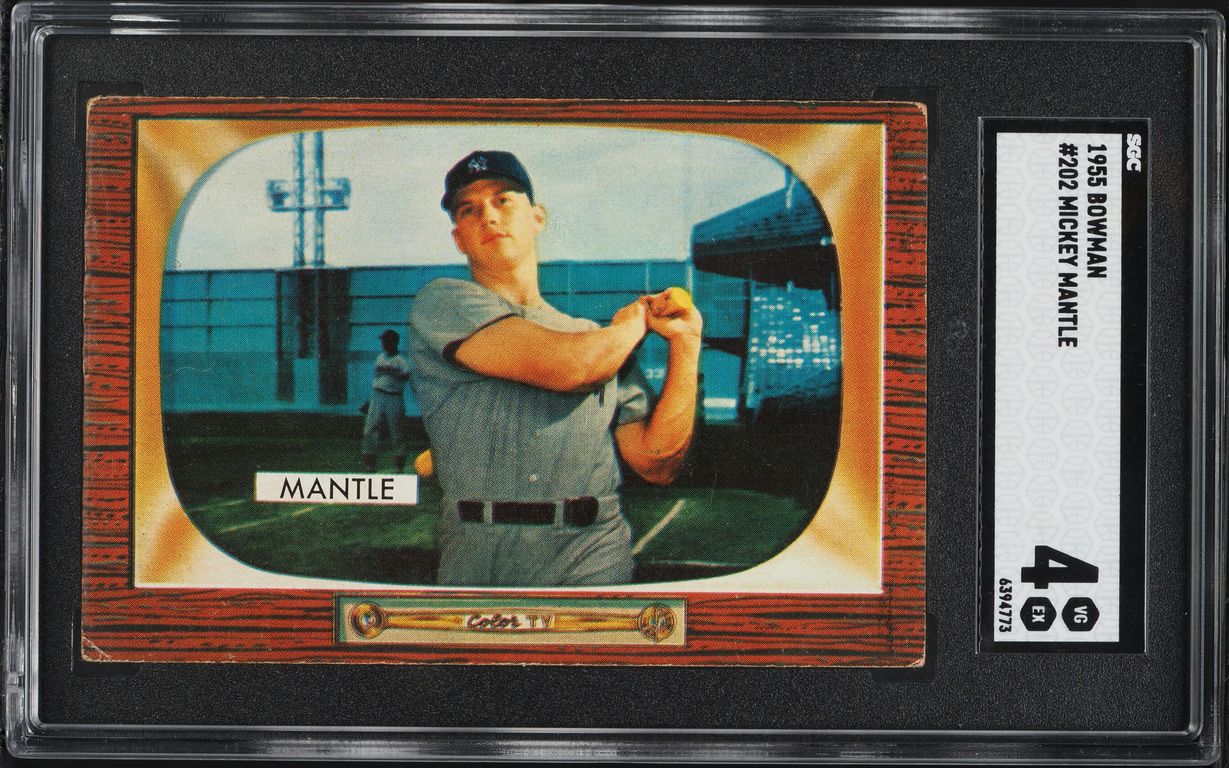 1955 Bowman Mickey Mantle #202 SGC 4 VGEX