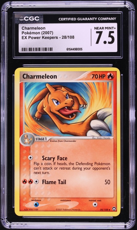 2007 Pokemon EX Power Keepers Charmeleon #28 CGC 7.5 NRMT+