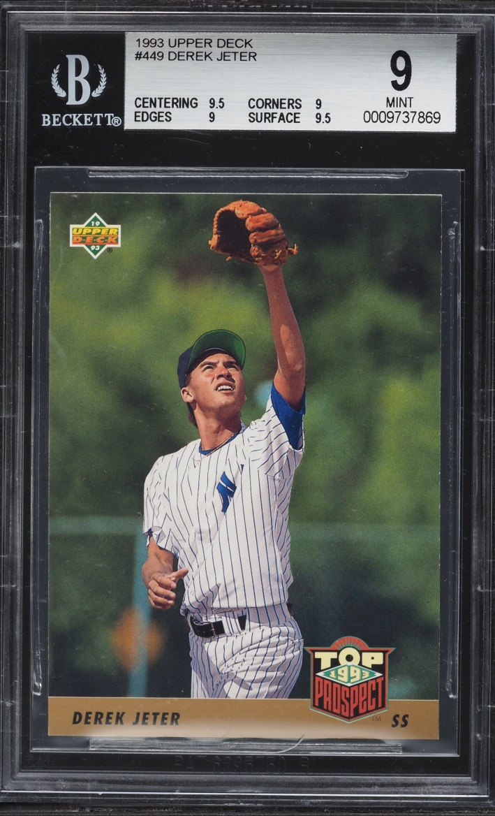 1993 Upper Deck Derek Jeter ROOKIE #449 BGS 9 MINT
