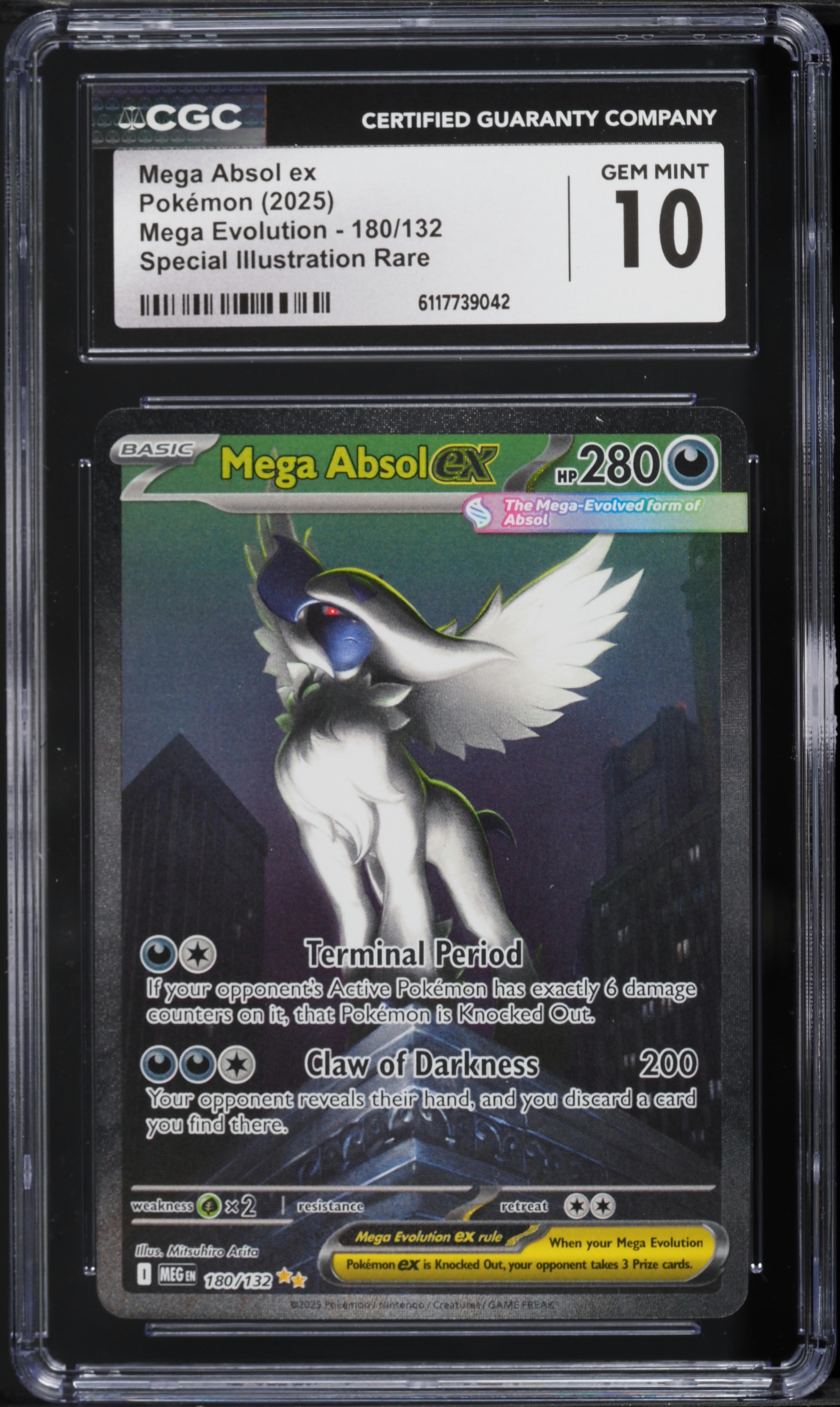 2025 Pokemon Mega Evolution SIR Mega Absol ex #180 CGC 10 GEM MINT